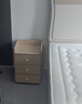 立太（LEADTEK） 床头柜简约现代卧室床边柜家用简易收纳柜多功能省空间带锁柜子 【三抽】拉丝白橡木色 实拍图