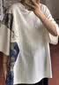 OEMG 学院风高街小熊刺绣短袖T恤男士女夏季宽松大码潮流情侣体恤上衣 白色 XL [建议120-135斤] 实拍图