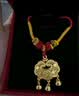 中国黄金（CHINA GOLD）小金锁黄金福字项链女足金长命锁婴儿宝宝平安锁铃铛吊坠周岁礼物 【祝福礼】长命锁项链 约1.5g-配红绳 实拍图