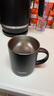 膳魔师（THERMOS） 不锈钢时尚简约带盖牛奶咖啡杯办公水杯把手杯可团购定制刻字JDG JDG-351黑色 实拍图