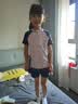 特步（XTEP）儿童泳衣女童分体游泳衣小中大童泳装女 藏紫140 实拍图