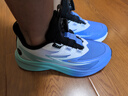 乔丹男童跑步鞋大童旋钮扣运动鞋子【轻速2.0】童鞋 冰月蓝-初音绿36 实拍图