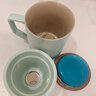叁旬（sanxun） 知行陶瓷泡茶马克杯带盖过滤水杯女男办公室茶水分离杯子定制 知行马克杯【湖兰釉】 实拍图