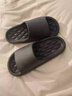 DMPD凉拖鞋男夏季新款防臭户外踩屎感厚底居家防滑按摩底浴室情侣拖鞋 黑色 37-38 (225mm) （适合36-37） 实拍图