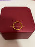 周大福 婚嫁素圈足金黄金戒指女(工费120)7号约1.65g EOF1 实拍图