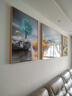 Sixpoetry 客厅装饰画现代简约沙发背景墙壁画轻奢三联晶瓷画大气高档挂画 福禄双收（铝合金外框） 镶钻画左右60*80+中间120*80亮面 实拍图