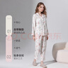 ROVO纯棉孕妇夏季月子服睡衣产后哺乳100%纯棉开衫套装喂奶专用居家服 天使兔【带胸垫】 M（适合于95-120斤） 实拍图