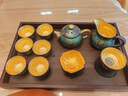 湘殊窑变七彩孔雀鎏金茶壶西施纯金带过滤功夫茶具家用办公茶具套装 鎏金茶壶套装皮箱装 160ml 实拍图