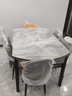 奥利克丝 亮光岩板餐桌椅组合 现代简约实木餐桌可伸缩折叠圆桌吃饭桌子 亮光意大利灰-黑灰框架轻奢皮椅 1.5米 一桌六椅【12MM加厚岩板】 实拍图