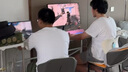 奥伦福特  电脑桌台式家用电竞游戏桌办公书桌简约书房写字桌子 简约白碳纤纹单桌-140*60 升级款电竞桌 实拍图