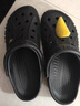 卡骆驰crocs洞洞鞋贝雅男鞋女鞋轻便耐磨一脚蹬拖鞋休闲鞋|10126 黑色-001 43 (270mm) 实拍图