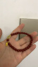 今夕朱砂手串女士手链转运珠佛珠本命年蛇年送女友情侣礼物礼品 6mm朱砂玉葫芦手链女 实拍图