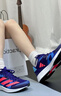 adidas adizero RC 4训练备赛竞速轻盈薄底日常体测跑鞋阿迪达斯   深蓝/浅蓝/粉   42.5 实拍图