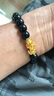 大号貔貅手链六字箴言福禄双全金黄色男女通用高档霸气新款手串 纯黑手串 实拍图