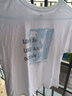 百图betu女装夏新款T恤海洋珠片绣印花短袖宽松纯棉T恤女2304T20 白色 XS 实拍图