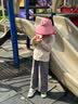 牧萌儿童防晒帽男女童防紫外线宝宝遮阳帽夏季太阳帽沙滩大帽檐苹果红 实拍图