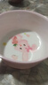 五和（WUHE）辅食碗儿童餐具宝宝吃饭碗卡通带手柄婴幼儿碗耐树脂食品级防烫 兔子单柄碗300ML 实拍图