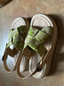 百丽踏罗马凉鞋女夏外穿2025新款中式国风配裙子百搭厚底松糕沙滩鞋 绿色 37 实拍图