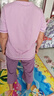 红豆居家睡衣女夏季纯棉休闲短袖短裤女士睡衣可外穿家居服香芋紫175/96A 实拍图