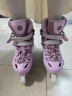 斯威（SWAY）轮滑鞋儿童溜冰鞋男女童初学套装中小学滑轮滑冰旱冰鞋成人直排轮 莫紫八轮全闪+一体支架+大礼包 L (适合12岁-成人)平时鞋码36-41 实拍图