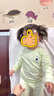 babycare山茶花儿童家居服春秋莫代尔薄款睡衣居家套装 奶酪白 100 实拍图