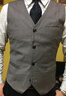 海派浩宇 西装马甲男修身商务正装马褂无袖高级感西服马夹背心职业装坎肩 灰色马甲 L (170) 推荐50-55KG 实拍图
