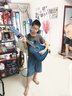 维卡斯（WEIKASI）民谣吉他初学者木吉他单板新手入门练习琴guitar吉它学生男女乐器 41英寸化蓝色+礼包【进阶推荐】 实拍图