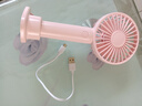 卡莱澳 USB手持小风扇便携式迷你小电风扇户外桌面办公室学生宿舍强力可充电大风力小风扇  粉色 实拍图