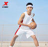 特步（XTEP）【国潮】男装速干篮球套装背心短裤夏季运动两件比赛训练套吸 白色 XL/180 实拍图