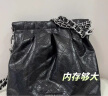 CHARLES&KEITH子母链条大容量流浪包托特包单肩斜挎包女包生日礼CK2-40671449 Noir黑银 L 实拍图