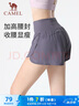 骆驼（CAMEL）防走光瑜伽短裤女高腰健身跑步三分裤 Y23BA4L0029D 幻影黑 L 实拍图