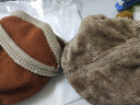 北诺 帽子女冬季韩版保暖围巾三件套针织帽加绒加厚骑车护耳毛线帽 焦糖色 晒单实拍图
