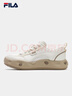 FILA 斐乐官方女鞋COOKIES复古帆布鞋2025夏新款曲奇鞋时尚休闲鞋 豆腐白-TF 37.5 实拍图