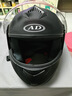 AD新国标电动车头盔男女士四季通用揭面盔冬季保暖防雾电瓶车安全帽夏季双镜防晒夏盔冬天揭面头盔 【哑黑】透明防雾镜 实拍图