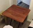 麦芽图图可折叠餐桌小户型家用简易饭桌吃饭桌子出租房屋户外便携桌椅组合 【推荐】深木80*80*74 实拍图