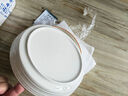 欧式高级陶瓷盘圆形加厚深盘复古简约餐具 纯白福线-7英寸饭盘1个装 实拍图