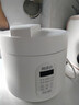 洛贝（luby）3EPP02阿迪锅 电压力锅 3L迷你多功能全自动家用高压锅 预约定时 智能触屏 陶瓷釉不沾/无涂层可选 陶白双胆【陶瓷釉+304三层钢胆+蒸屉】- 3L 实拍图