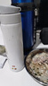 SZTAA学生保温杯男女不锈钢弹跳盖杯子大容量便携水杯车载杯子户外 奶芙白 500ml （杯刷+茶隔） 实拍图