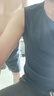 玺物坎肩背心T恤男短袖夏季纯色马甲男训练背心跑步运动健身 白色+黑色 2XL -建议130-145斤 实拍图