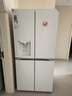 LG506升十字四门自动制冰机冰箱风冷无霜智能电脑控温节能净味保鲜变温变频压缩机超薄 F544MEH62D 【新品冰趣制冰系列】F544MEH62D精华白 实拍图