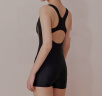 李宁（LI-NING）泳衣女专业训练连体平角游泳衣女士时尚大码泳装011 黑金 L  实拍图
