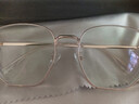 蔡司（ZEISS）镜片超轻大框近视眼镜男防蓝光眼睛架女可配度数散光眼镜胖脸加宽 玫瑰金 配1.56钻晶防蓝光（0-400度） 实拍图