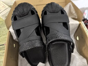 特步（XTEP）运动拖鞋男洞洞鞋男夏季凉拖鞋外穿厚底凉鞋男 A043 正黑色 44-45 实拍图