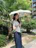 美度（MAYDU）遮阳伞防晒防紫外线小巧晴雨伞女太阳伞五折超轻口袋伞M5208黄色 实拍图