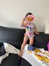 361°儿童泳衣女童可爱印花短袖连体游泳衣中小童女孩夏季速干泳装 实拍图