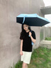 JCZS德国品牌迷你七折太阳伞生防晒防紫外线便携小巧晴雨两用遮阳伞 胶囊盒-七折-天空蓝 三折168股 x 92cm 实拍图