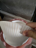 新款家用7英寸斗笠面碗釉下彩拉面碗高级感陶瓷吃面碗 纯白 7英寸 1个 斗笠碗 实拍图