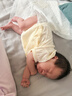 【夏季包屁衣】夏款轻薄透气婴儿包屁衣A类纯棉宝宝三角哈衣 米白 59cm 实拍图