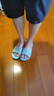 KENROLL科柔专利防滑拖鞋男女夏季室内宽松透气家居孕妇老人浴室防臭拖 灰豆绿 39-40 (250mm) 实拍图