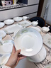 以辰 碗盘餐具整套家用景德镇骨瓷餐具套装轻奢陶瓷碗盘碟筷整套 圆形72件奢华配富贵煲 实拍图